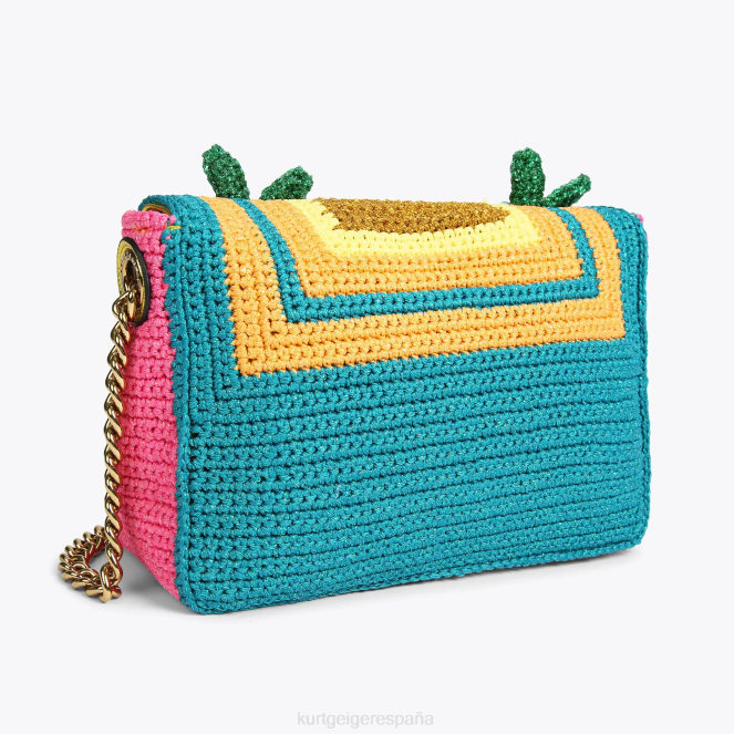 Kurt Geiger mujer londres crochet kensington 2LPR82 | bolsas combinación de oro